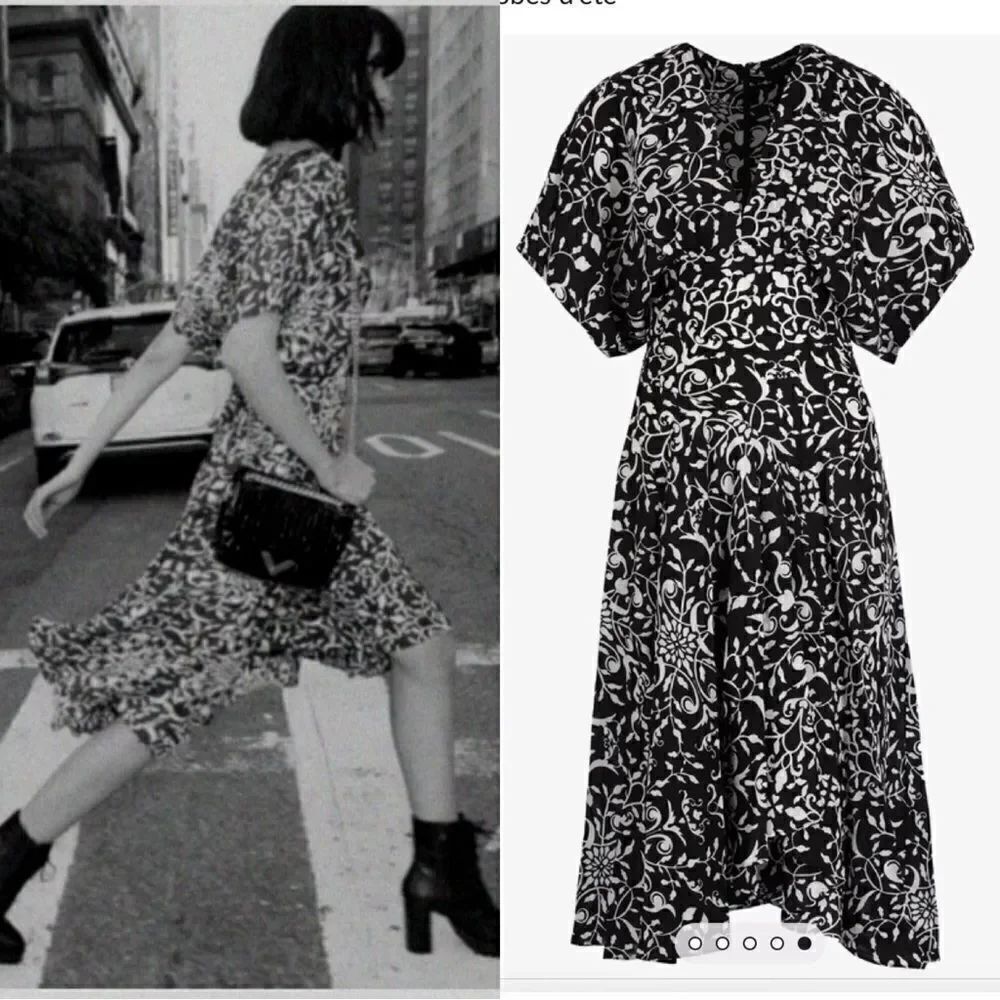 NWT The Kooples Coromandel Midi Black White Dress Size S